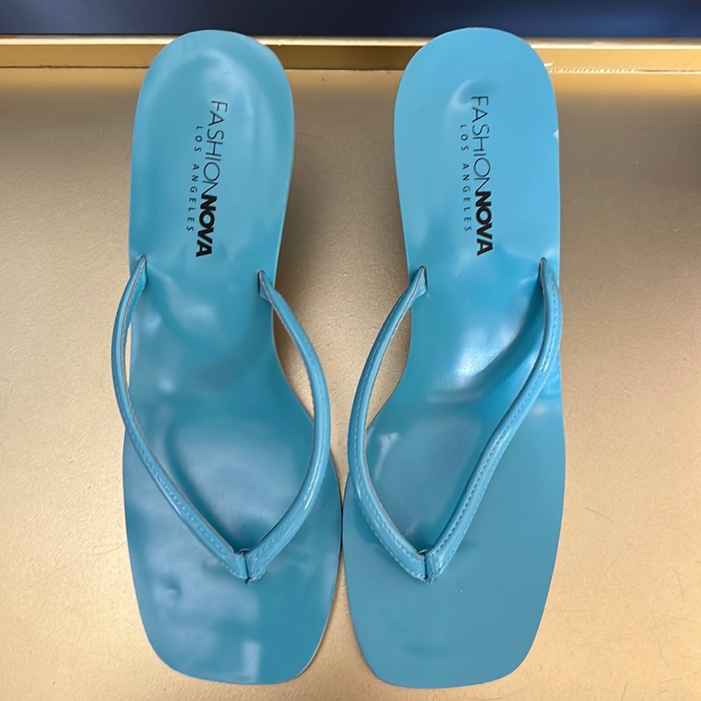 Blue Heel Sandals